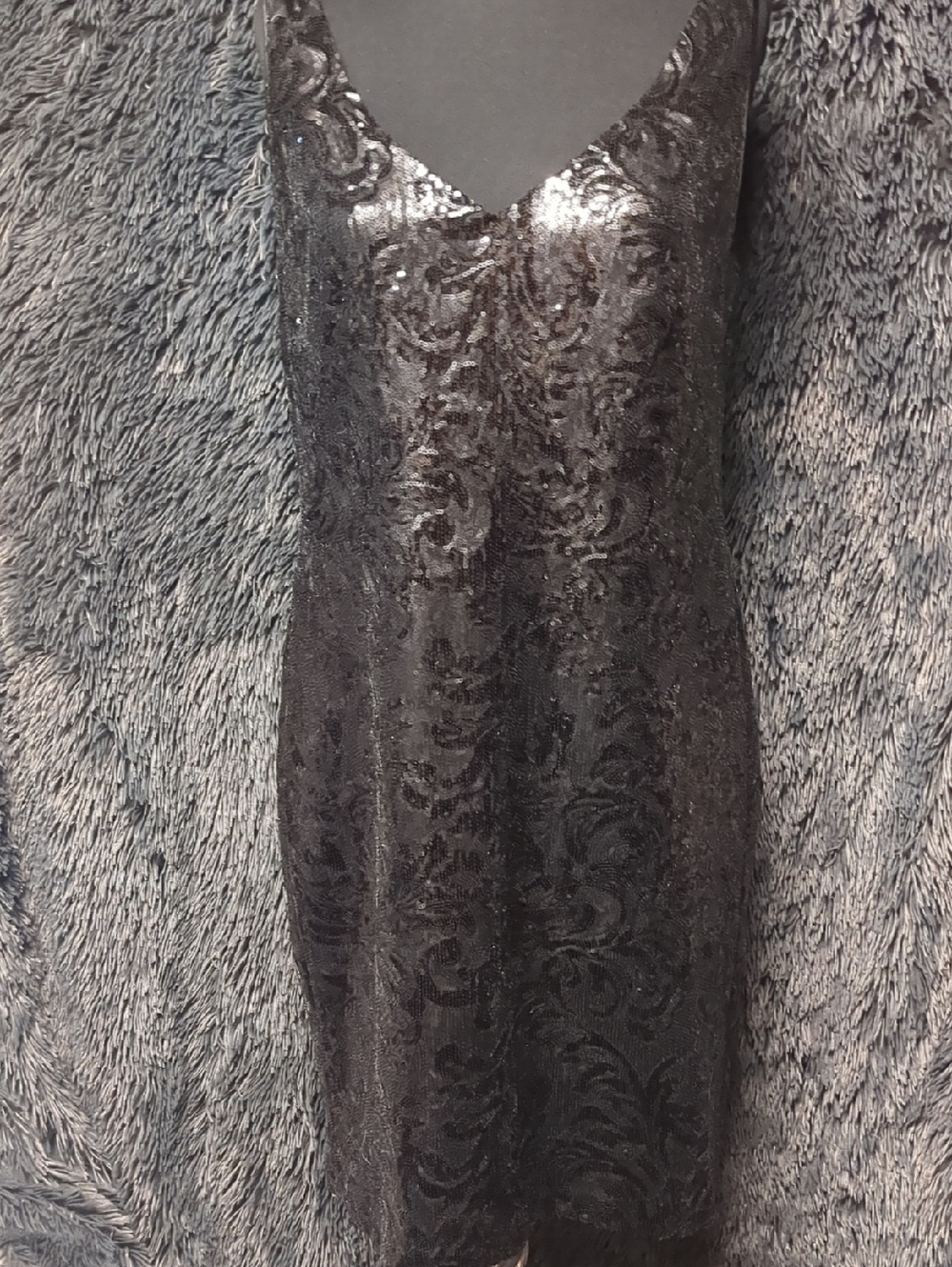 Jones New York Black Satin Dress